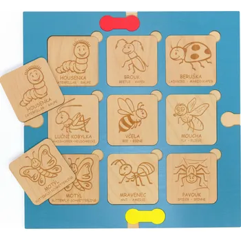Dřevěná vkládačka NUKI - hmyz