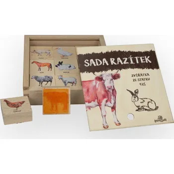 Dětské razítko Sada razítek 9 ks - zvířátka ze statku