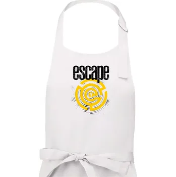 Kuchyňská zástěra Escape labyrint - Dámská zástěra na vaření - Univerzální velikost ( Bílá )