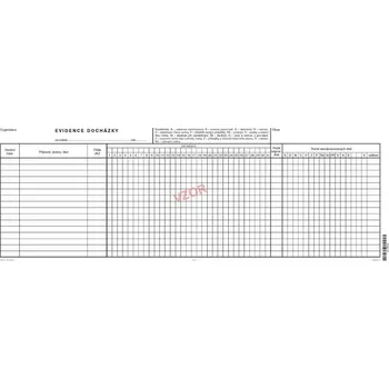 Tiskopis Evidence docházky