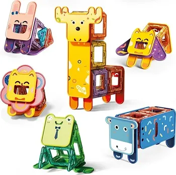 ostatní stavebnice Stavebnice MiniTechnic ZOO - magnetická zvířátka 72 dílků