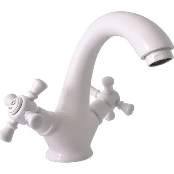 Vodovodní baterie Umyvadlová baterie RAV SLEZÁK Morava bez výpusti bílá MK328.0B