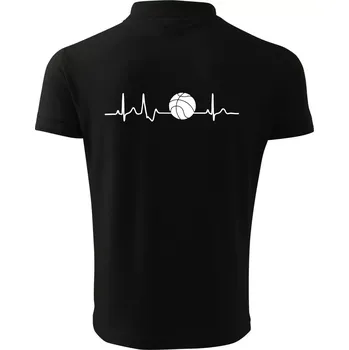 Pánská košile EKG basketbal míč - Polokošile pánská Pique Polo 203 - 3XL ( Černá )