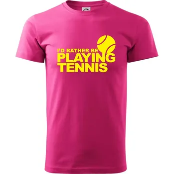 Pánská móda Playing tennis - Klasické pánské triko vyšší gramáže - 2XL ( Purpurová )