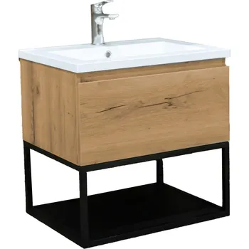 Nábytek Koupelnová skříňka s umyvadlem SAT B-Way dub mat BWAY60OAKU