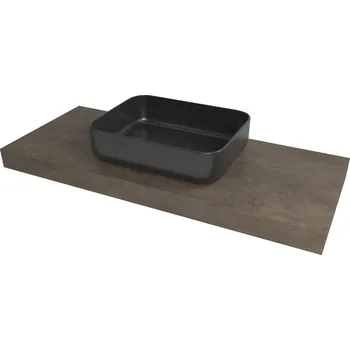 Deska pod umyvadlo Naturel Dolce 123,5x8x50 cm Beton Chicago tmavě šedá mat DO12050BCS