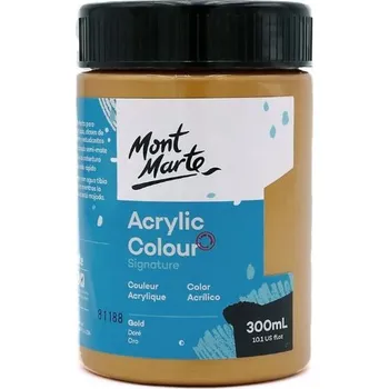 Vodová barva Akrylová barva Mont Marte 300 ml - zlatá (Gold)