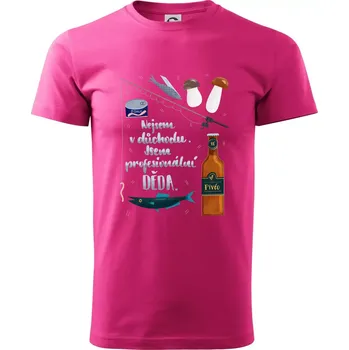 Profesionální děda (studio-arte.cz) - Klasické pánské triko vyšší gramáže - S ( Purpurová )