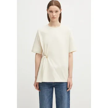 Dámské tričko Bavlněné tričko Kenzo Gots Drap Detail Loose dámské, béžová barva, FF62TS3514SG, S, 80X