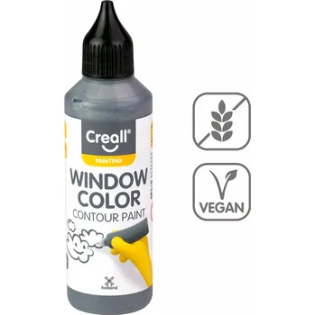 Speciální výtvarná barva Konturovací barva na sklo Creall Window color, 80 ml, stříbrná