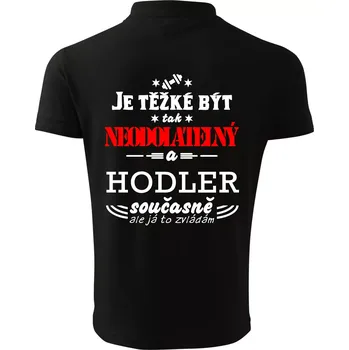 Pánská košile Je těžké být neodolatelný hodler - Polokošile pánská Pique Polo 203 - 2XL ( Černá )