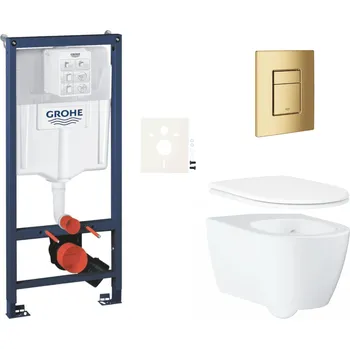 Bidet Závěsný wc set do lehkých stěn / předstěnová montáž GROHE Essence SIKOGRSESSCGL0