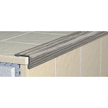 ukončovací lišta Schodová hrana schodová Havos dřev.dub šedý, hliník, délka 270 cm, výška hrany 20 mm, ALSHDSE9270