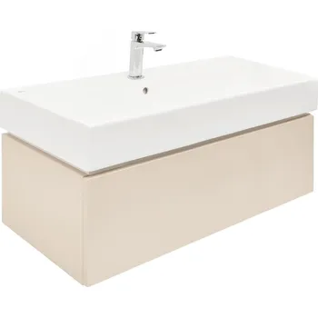 Nábytek Koupelnová skříňka s umyvadlem SAT Feel 100x30x46 cm pískově béžová mat SATFEEL100BEU2B