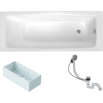 Obdélníková vana SAT Feel 150x70 cm smaltovaná ocel levá i pravá SATBVFEEL1503