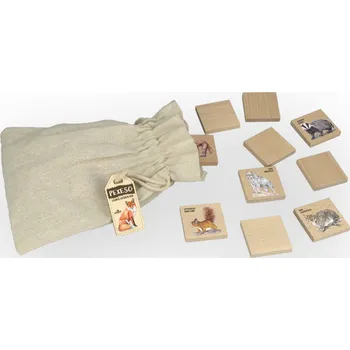 Pexeso Dřevěné poznávací pexeso malé - lesní zvířata