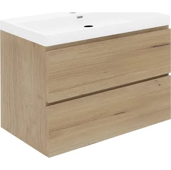 Koupelnový nábytek Koupelnová skříňka s umyvadlem SAT B-Way 79x50x45 cm dub mat BWAY280OAKU4