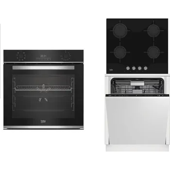 Set domácích spotřebičů Set spotřebičů Beko s myčkou, BBIM13300X + HILG64220S + BDIN36530