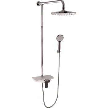 Sprchový set Sprchový systém RAV SLEZÁK na stěnu s pákovou baterií chrom/bílá MU182.5/5