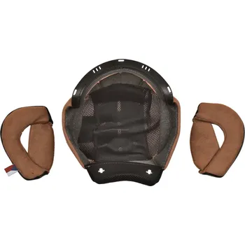 Helma na motorku Lícnice a klobouk pro přilby oxygen 2.0, cassida (černá/hnědá, vel. xl)