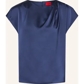 Hugo Dámský Halenkový Top Cimya Ze&nbsp;Saténu, tmavě modrá, 44