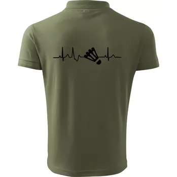 Pánská košile EKG Badminton košík - Polokošile pánská Pique Polo 203 - L ( Khaki )