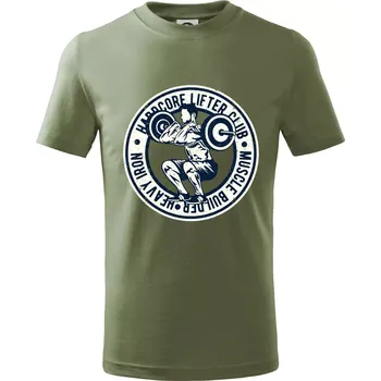 Hardcore Lifter heavy iron - Tričko dětské bavlněné - 146 cm/10 let ( Khaki )