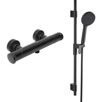 Sprchová baterie SAT Dark se sprchovým setem 150 mm černá matná SATBSDA268CSET1