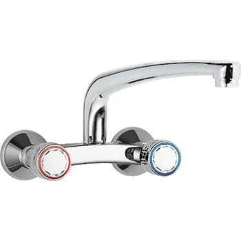 Vodovodní baterie Dřezová baterie Tres s otočným ramínkem 150 mm chrom 123317