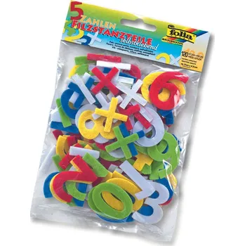 Filcové samolepicí číslice - 120 ks