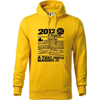 Pánská mikina 2012 v kostce - Mikina pánská Cape s kapucí - S ( Žlutá )