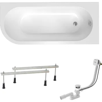 Vana Asymetrická vana Laguna Rajka 170x72,5 cm akrylát pravá SIKOVRAJ170PAPN