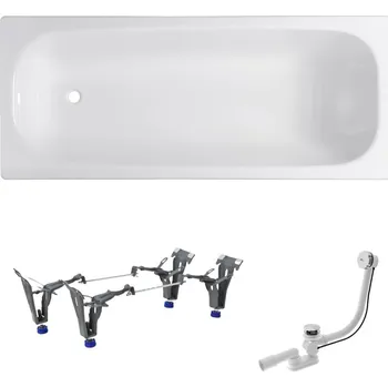 Obdélníková vana SAT Vivien 170x75 cm smaltovaná ocel levá i pravá SATVIVI17075AN