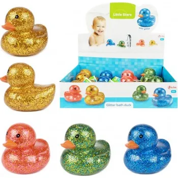 Hračka Kačenka do vany třpytivá plastová 9 cm, mix barev