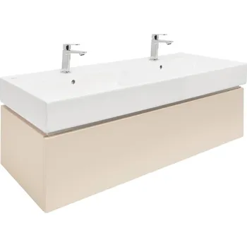 Koupelnový nábytek Koupelnová skříňka s umyvadlem SAT Feel 120x30x46 cm pískově béžová mat SATFEEL120BEU2B