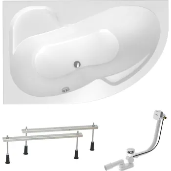 Vana Asymetrická vana Laguna Fortuna Plus 160x100 cm akrylát levá SIKOFO1600LAPN