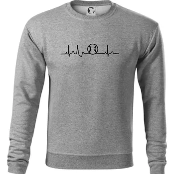 Pánská mikina EKG baseball míček - Mikina Essential pánská - XL ( Tmavě šedý melír )