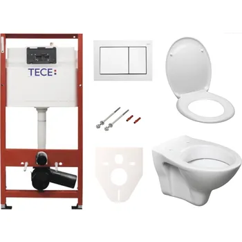 Bidet Cenově zvýhodněný závěsný WC set TECE do lehkých stěn / předstěnová montáž+ WC S-Line S-line Pro SIKOTSD0