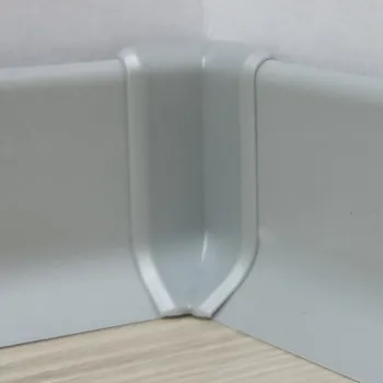 ukončovací lišta Roh k soklu Profil-EU stříbrošedá, PVC, výška hrany 40 mm, SKPVCVNIR4ST