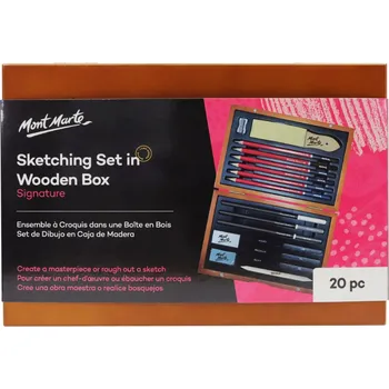 Grafitová tužka Sada na skicování Mont Marte, 20 ks, dřevěný box
