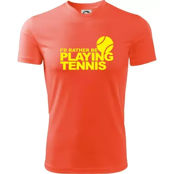 Pánské tričko Playing tennis - Pánské triko Fantasy sportovní (dresovina) - L ( Neonově oranžová )