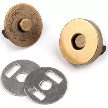 Magnetické zapínání Ø18 mm - staromosaz (do vyprodání zásob)