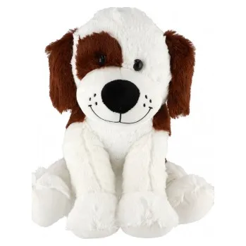 plyšák Pes sedící plyš 38 cm - bílý