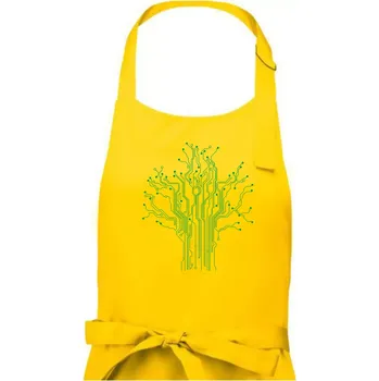 Kuchyňská zástěra Tištěný spoj strom - Dámská zástěra na vaření - Univerzální velikost ( Žlutá )