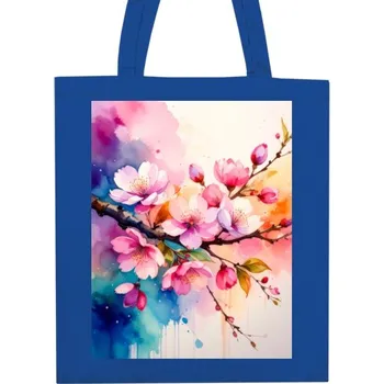 Nákupní taška Nákupní taška unisex s potiskem Barevná větvička s květy sakury