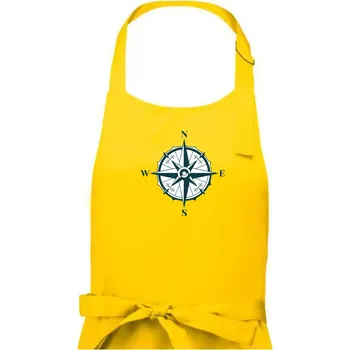 Kuchyňská zástěra Kompas old - Pánská zástěra na vaření - Univerzální velikost ( Žlutá )