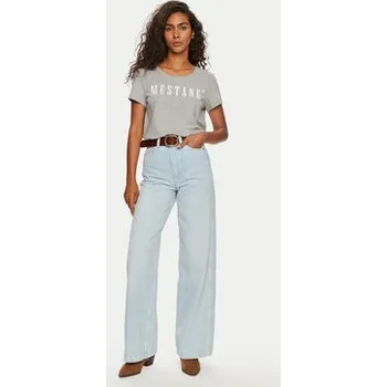 Oblečení a móda Mustang T-Shirt Alma 1013933 Šedá Regular Fit S