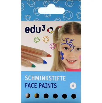 Kresba Pastelky na obličej EDU BASIC - 6 ks