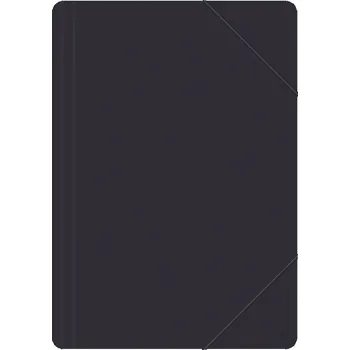 Spisové desky s gumou PP A4 3 klopy - černá