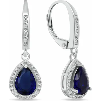 Náušnice Brilio Silver Třpytivé stříbrné náušnice s modrými zirkony EA1192WB + 2 měsíce na vrácení zboží